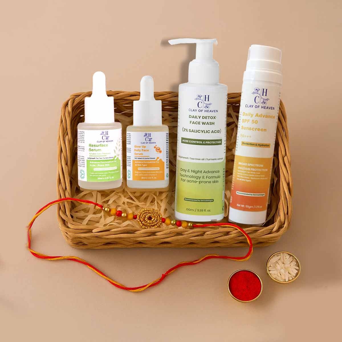 Rakhi Glow Gift Hamper – A Heavenly Skincare Ritual for Your Sister