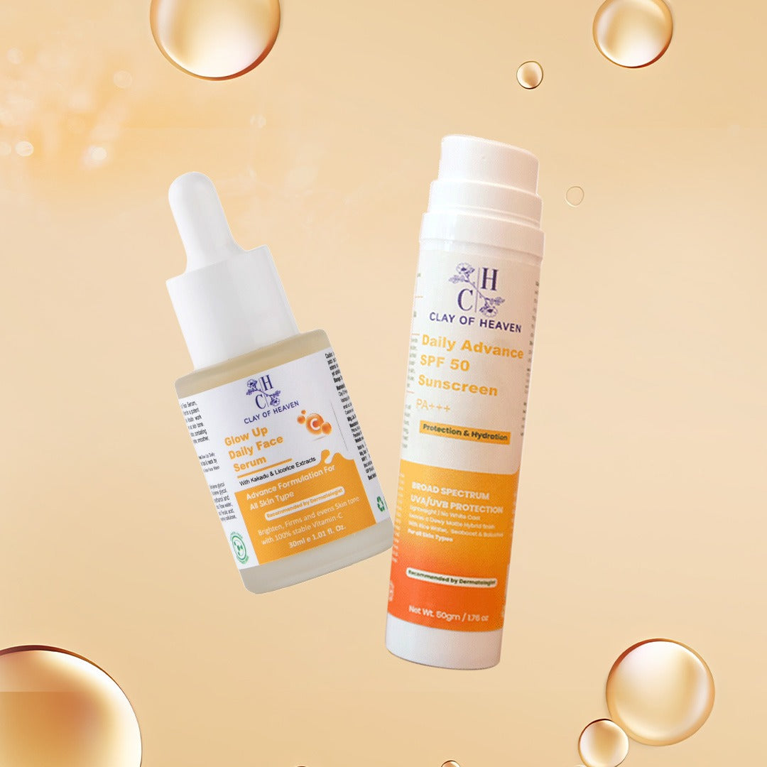 Glow & Shield Combo – Glow Up Serum + Sunscreen
