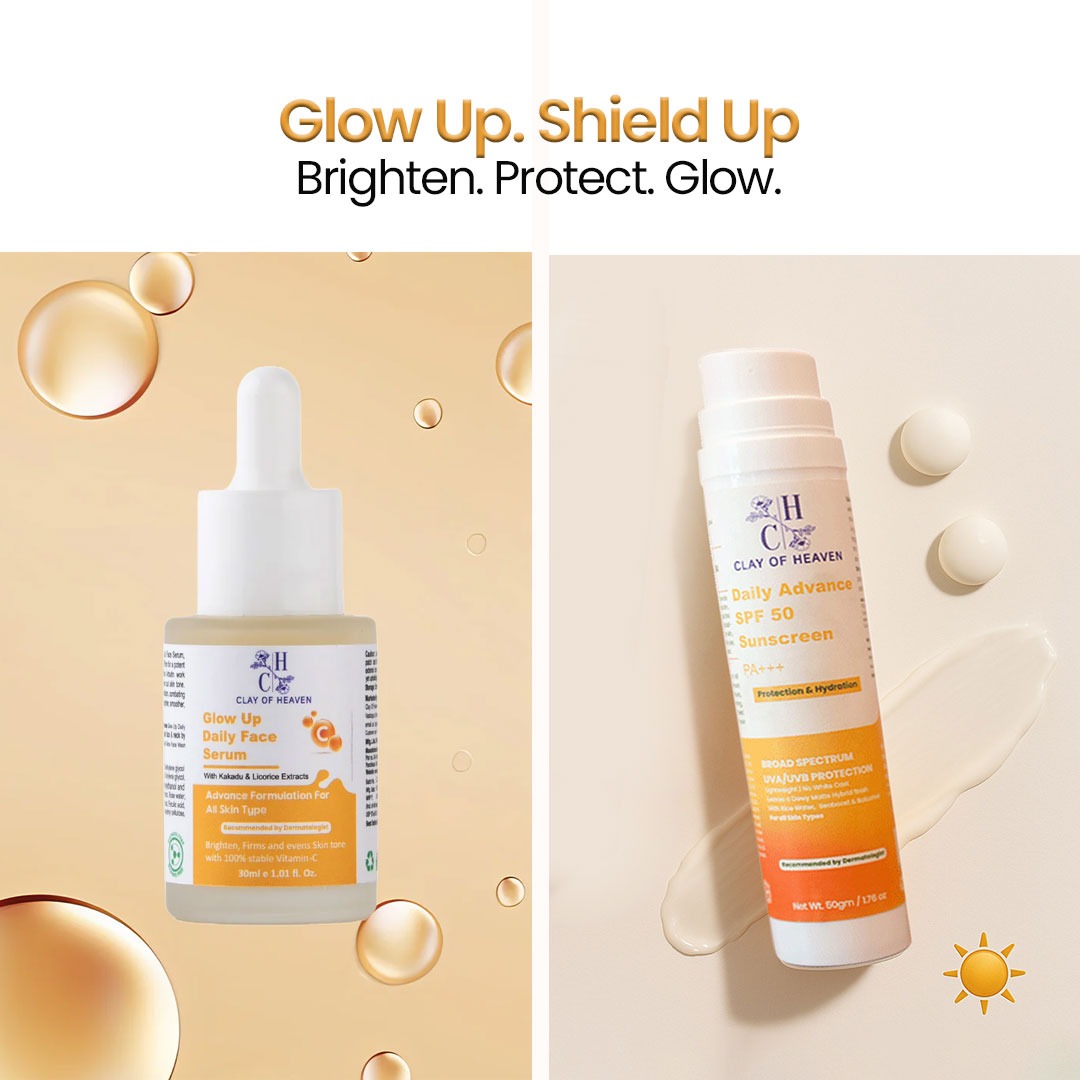 Glow & Shield Combo – Glow Up Serum + Sunscreen